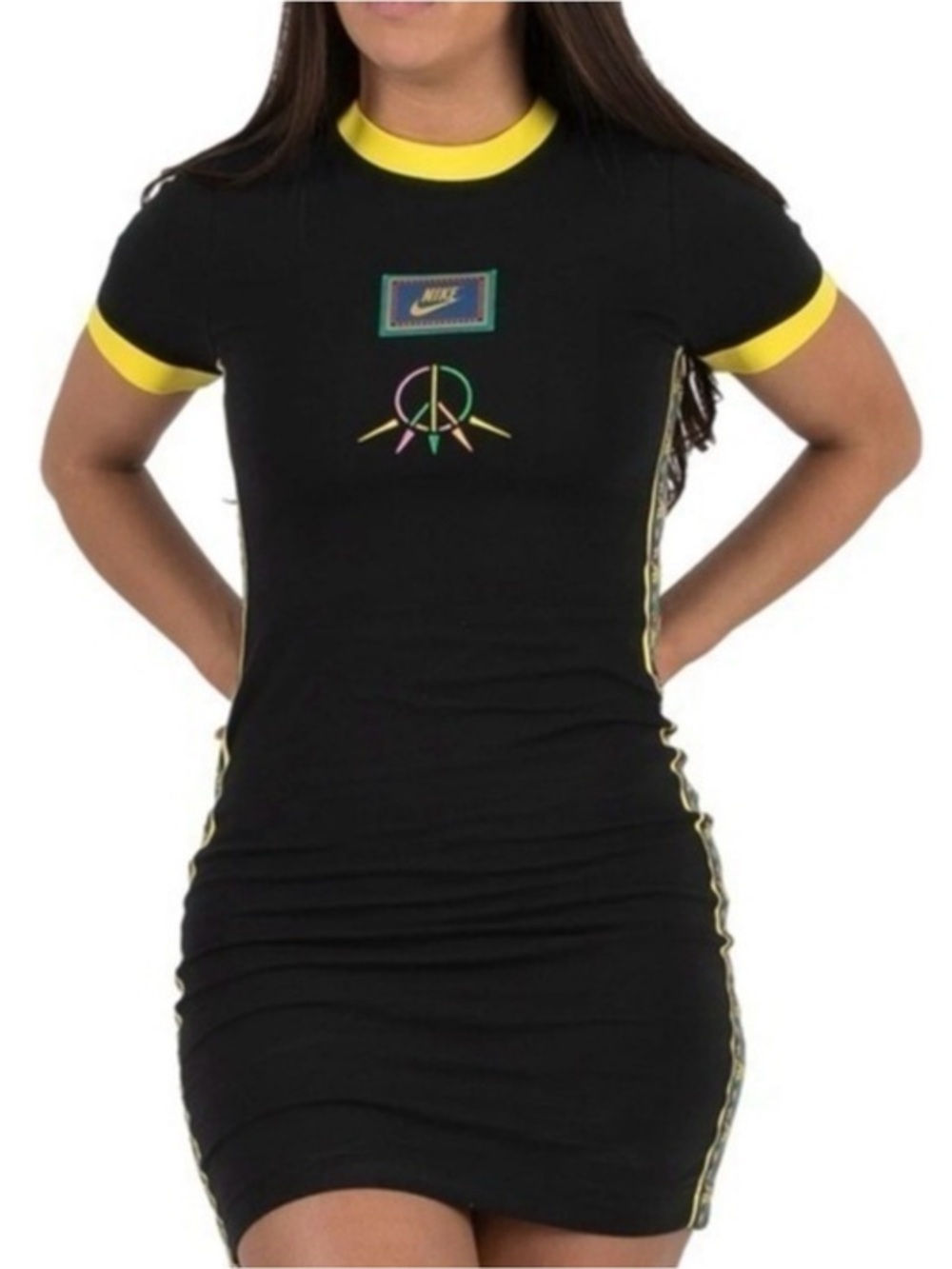 Nike | NSW Essentials Peace Sign Black and Yellow Women's Dress Athletic